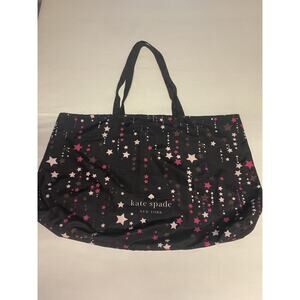 Kate Spade New York Star Print Nylon Tote Bag Black Pink